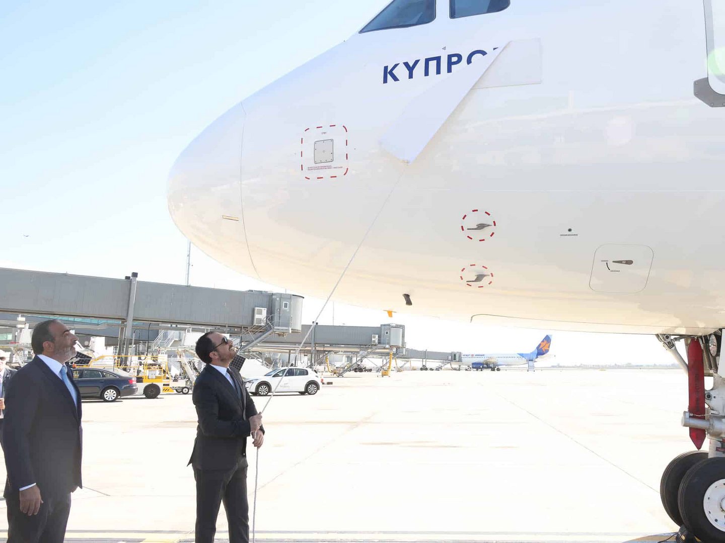image President christens plane Cyprus