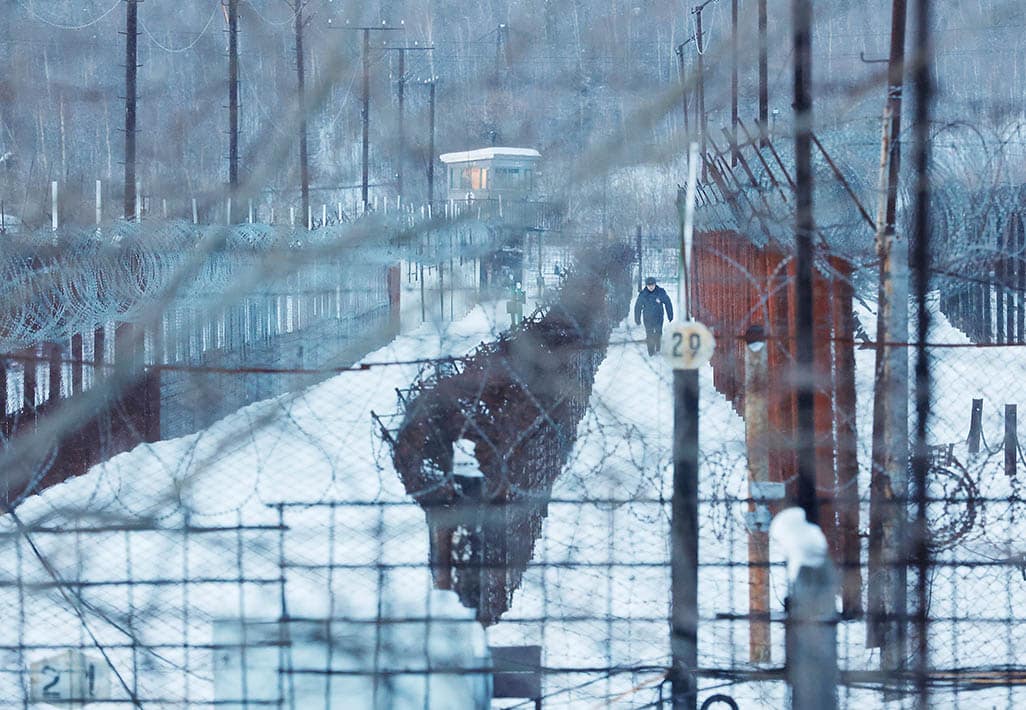 image Navalny jokes about &#8216;naked party&#8217; in first video link from new prison