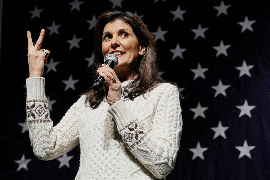 image Haley, Trump campaign in New Hampshire a day before pivotal vote
