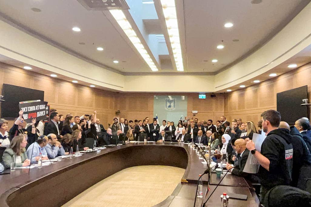 image Relatives of Gaza hostages storm Israeli parliament panel as protests mount