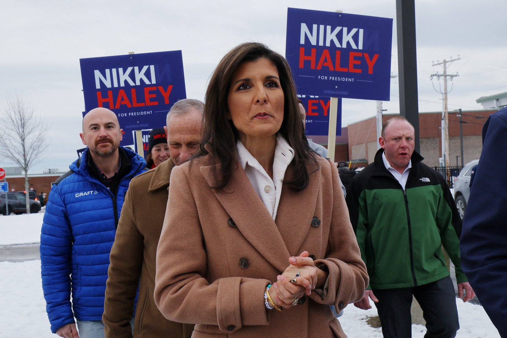 image Trump cruises in New Hampshire primary election, Haley vows to fight on