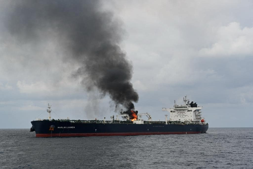 image US military confirms Houthi missile strikes on two ships in Gulf of Aden