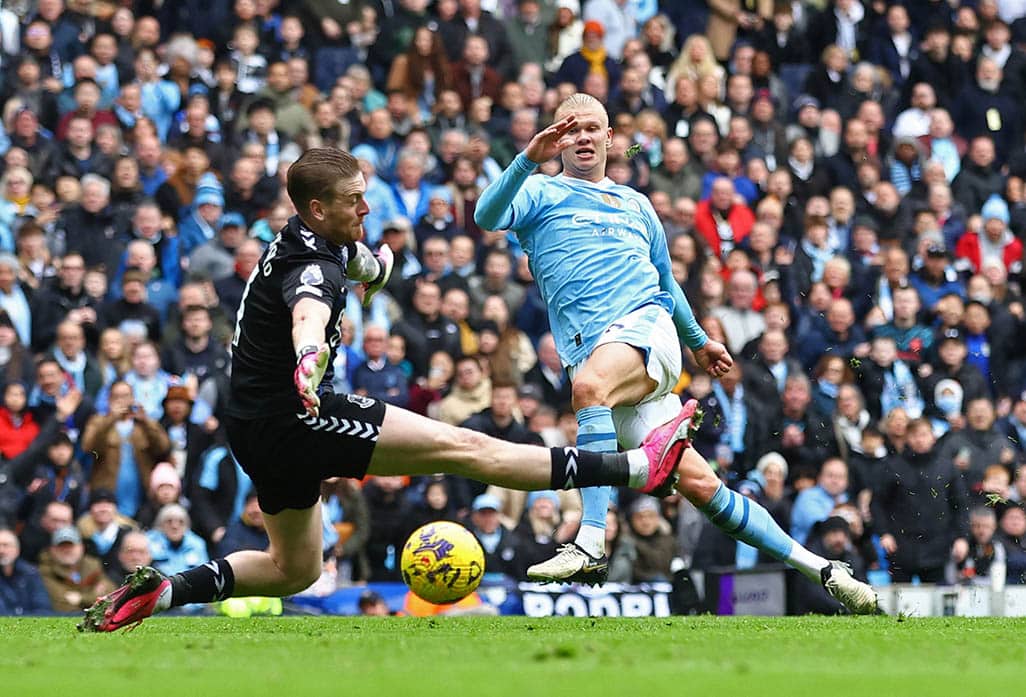 image Haaland double sinks Everton
