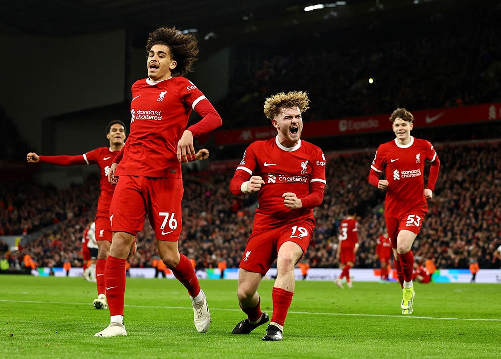 image Depleted Liverpool fight back to beat Luton 4-1