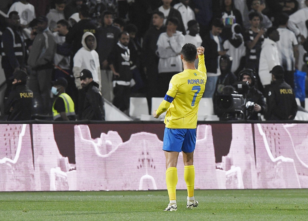 image Ronaldo criticised for appearing to make obscene gesture