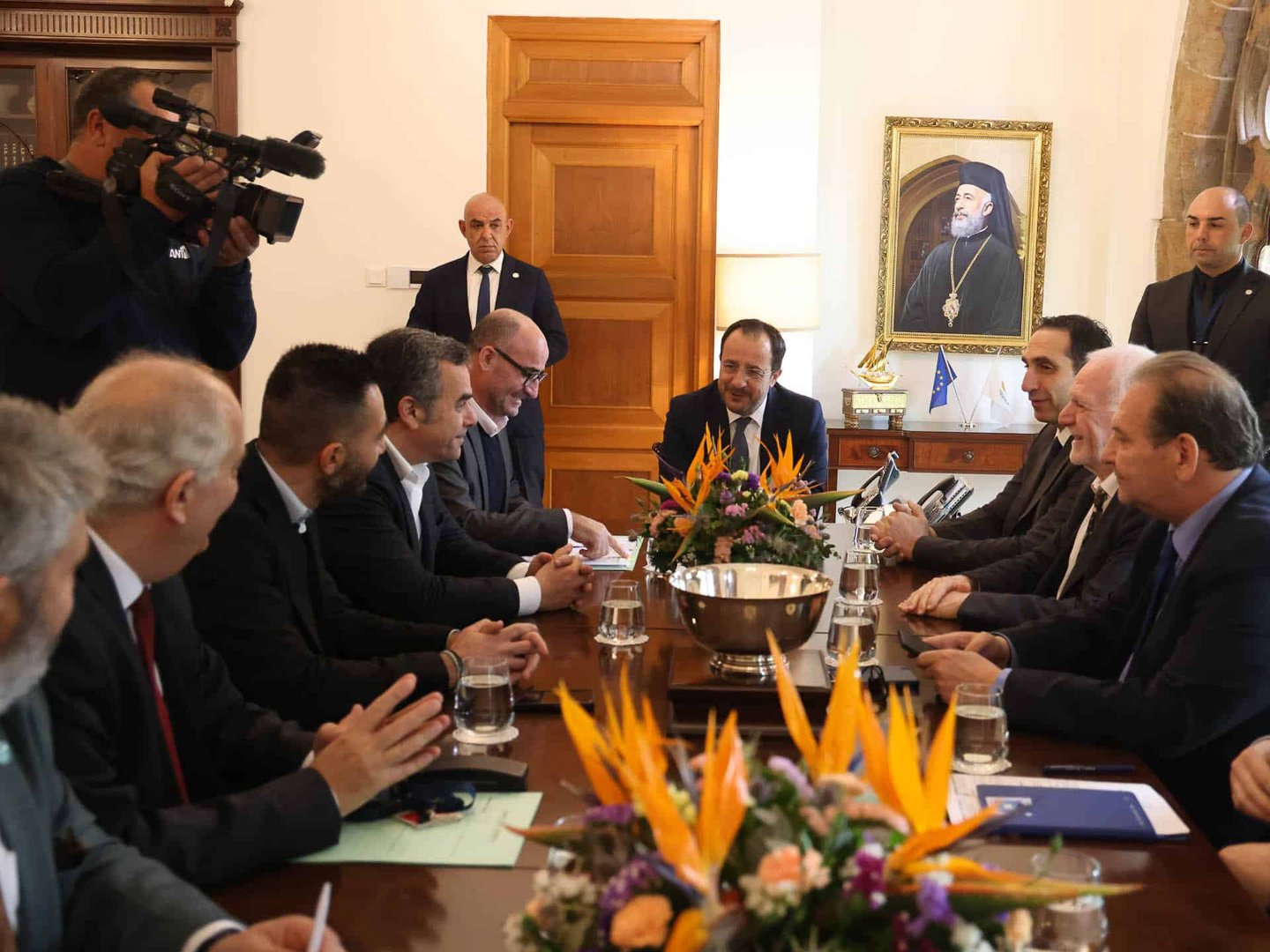 image Christodoulides takes action on buffer zone fortifications