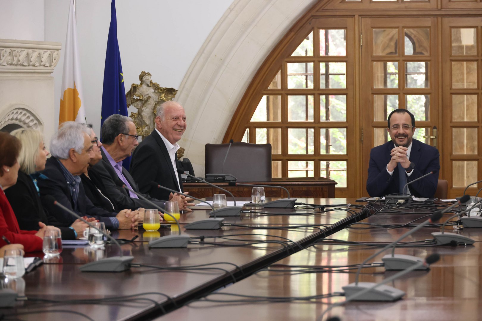 image Christodoulides discusses Cyprus problem with Morphou mayor