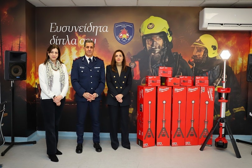 image Genikes Insurance donate vital equipment to Fire Service