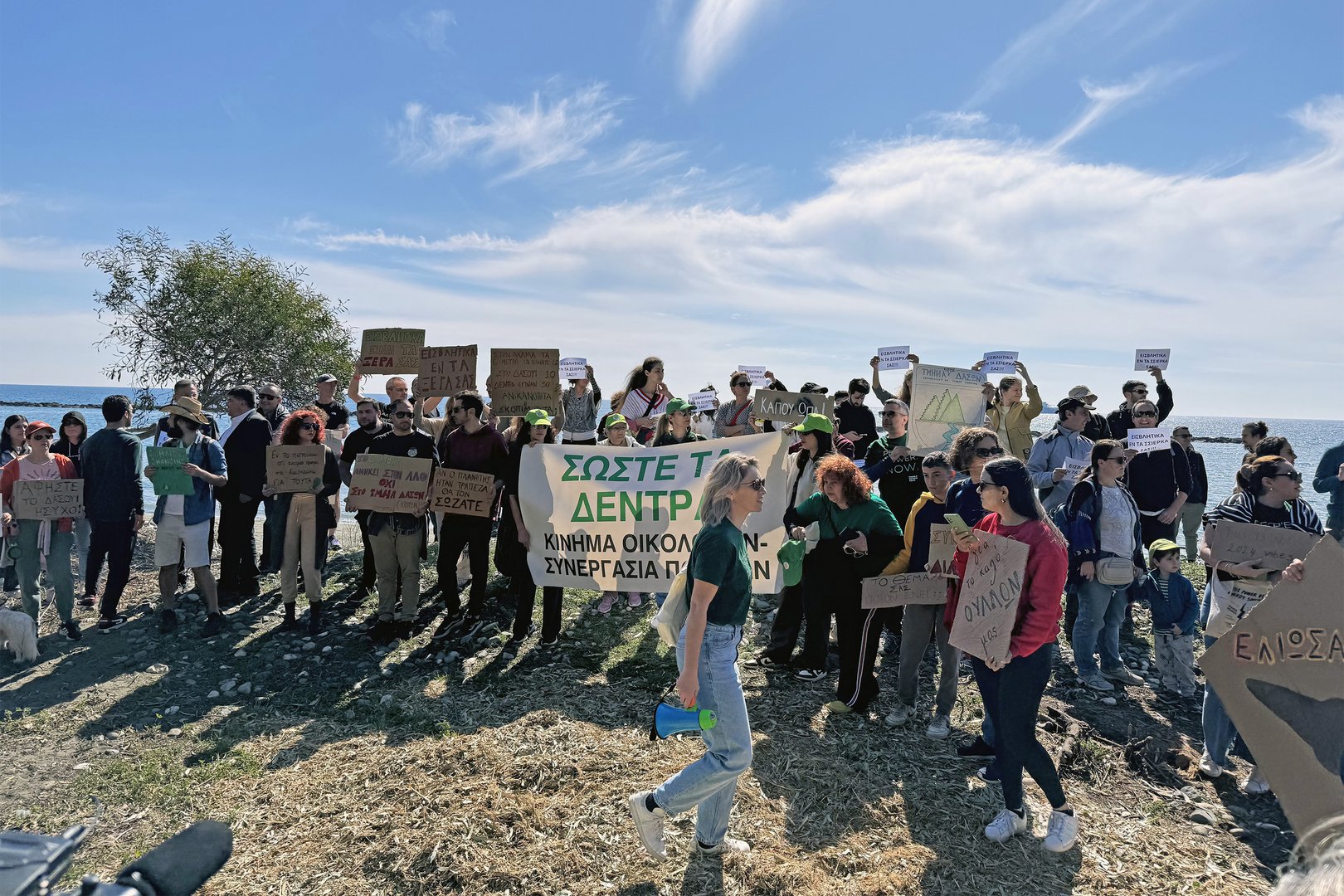 image Protesters demand tree restoration after mass clearout