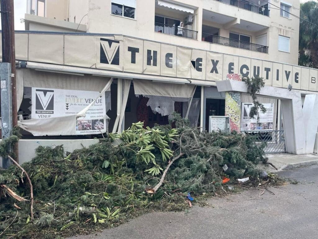 limassol storm, damaged property