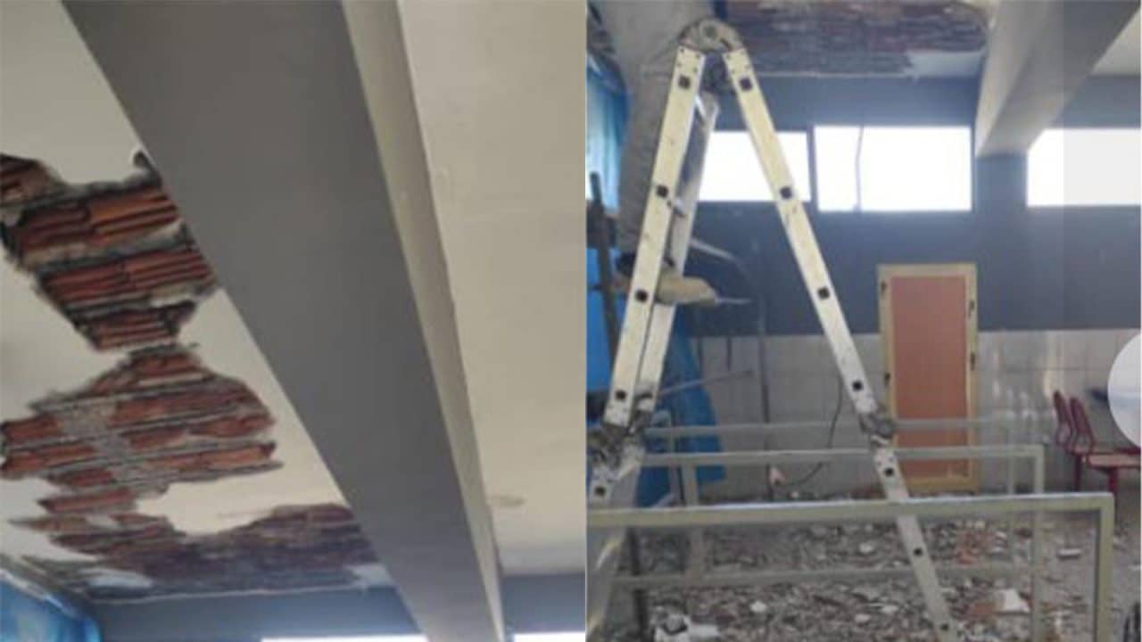image Ceiling collapses at Famagusta school