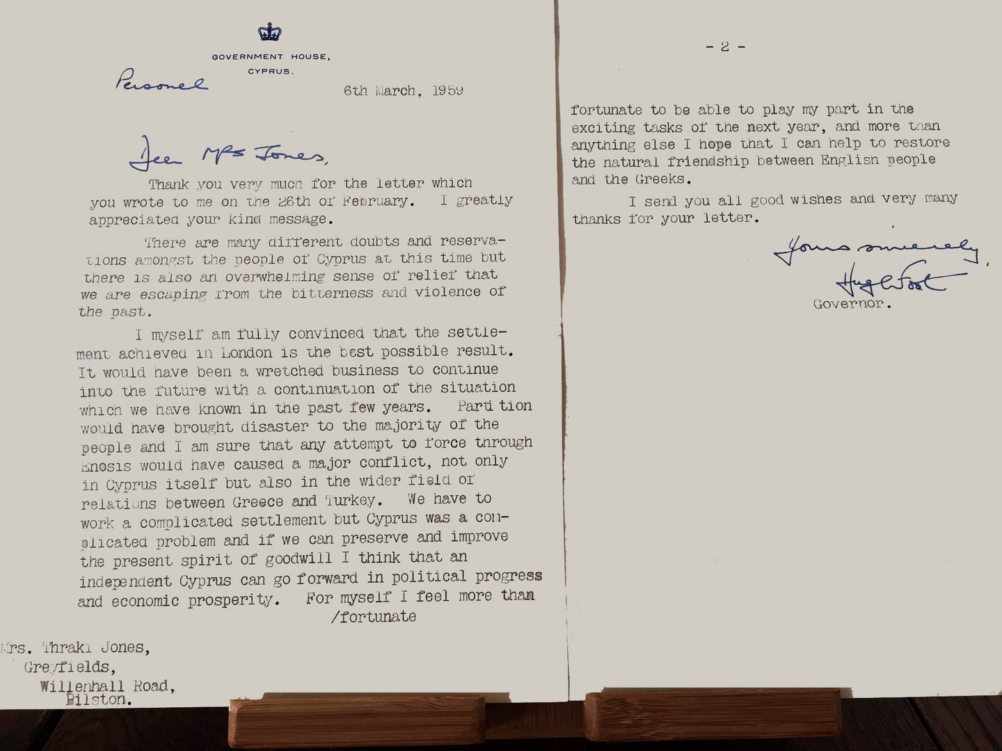 feature jean the letter from sir hugh foot, the last governor of cyprus (1)