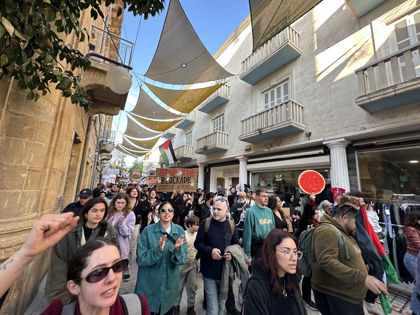 image Hundreds attend pro-Palestine protest in Nicosia