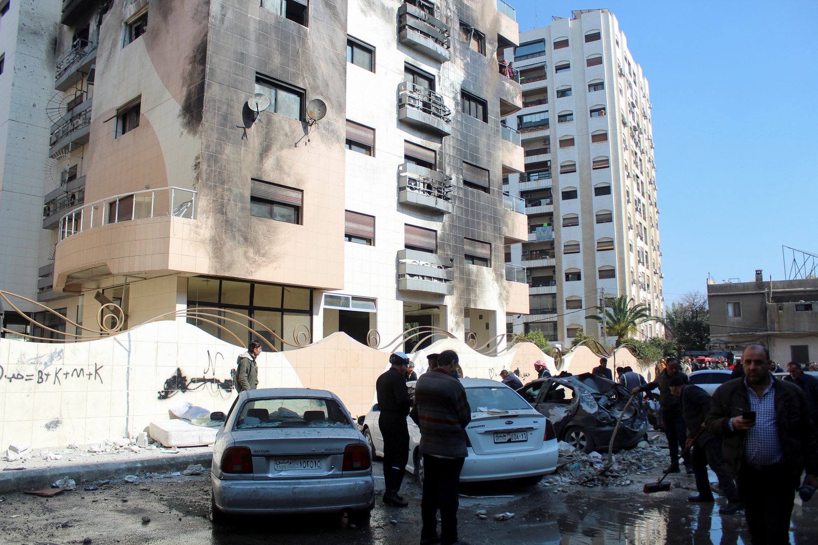 image Israeli missile attack hits high-security district in Syrian capital