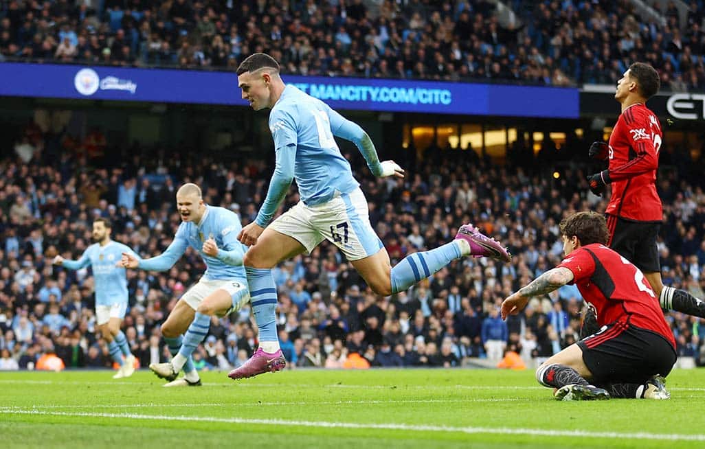 image Foden double fires City to comeback win in Manchester derby