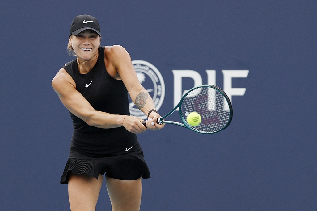 image Stoic Sabalenka makes winning start to Miami Open
