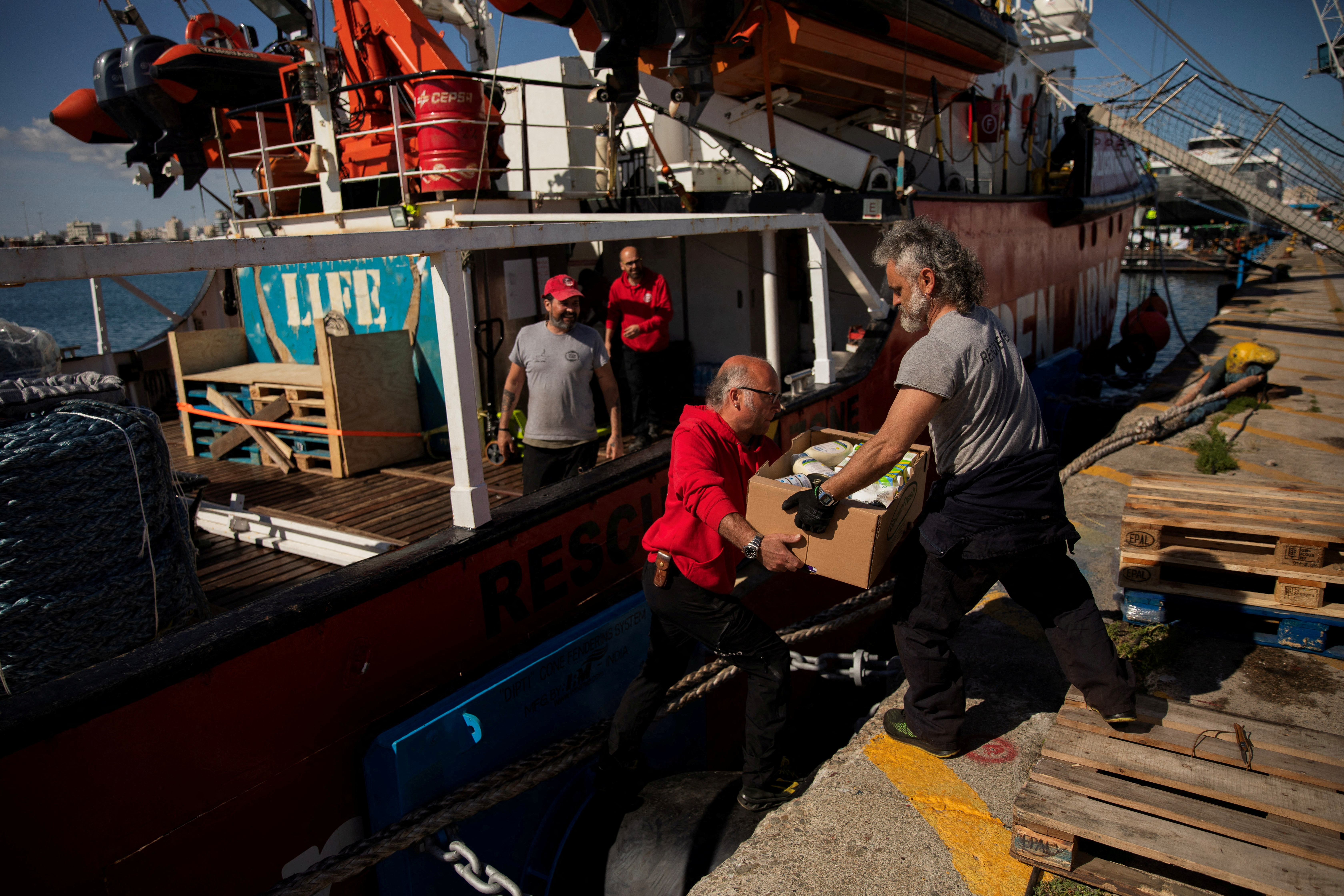aid ship sails from cyprus to gaza as residents of the gaza strip are on the brink of famine