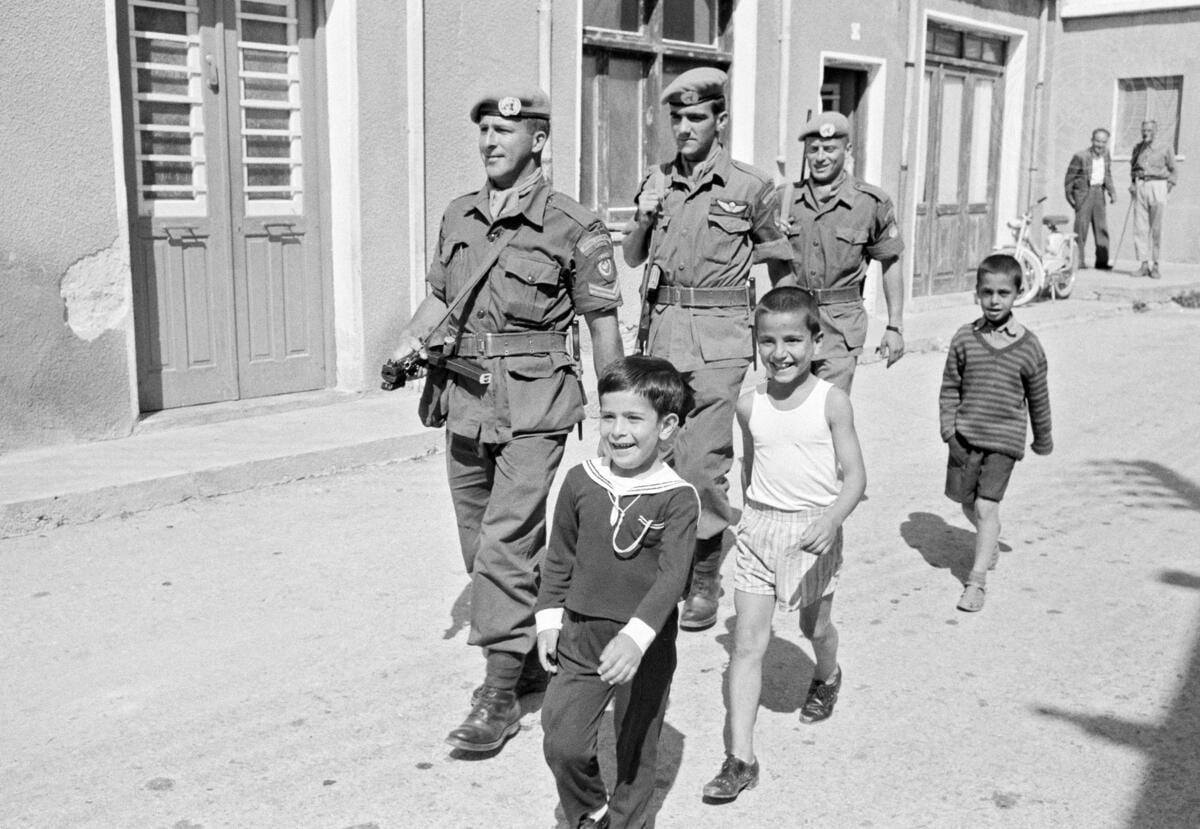 feature tom canadian unficyp soldier are seen on patrol in kyrenia in 1964