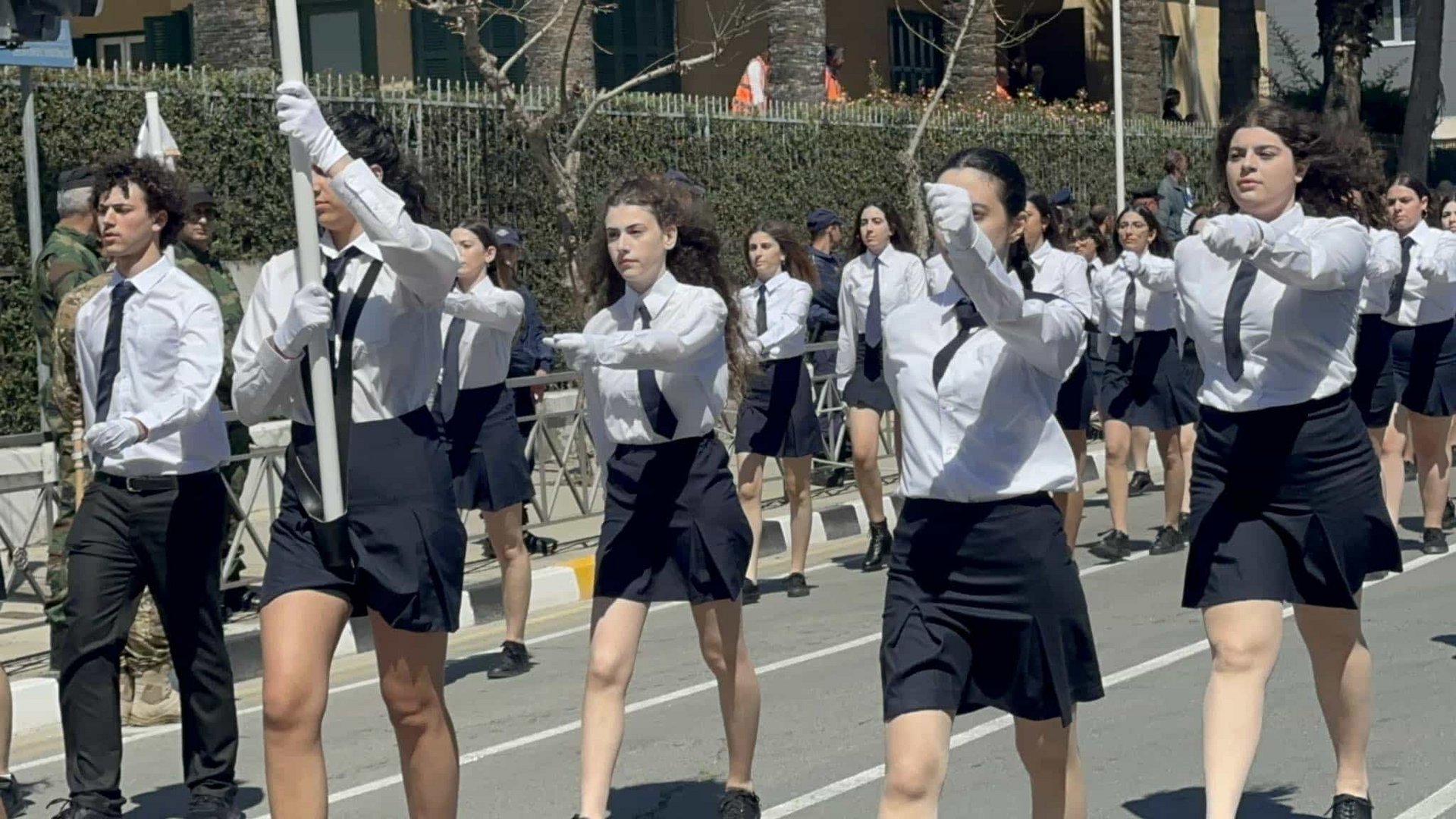 students parade