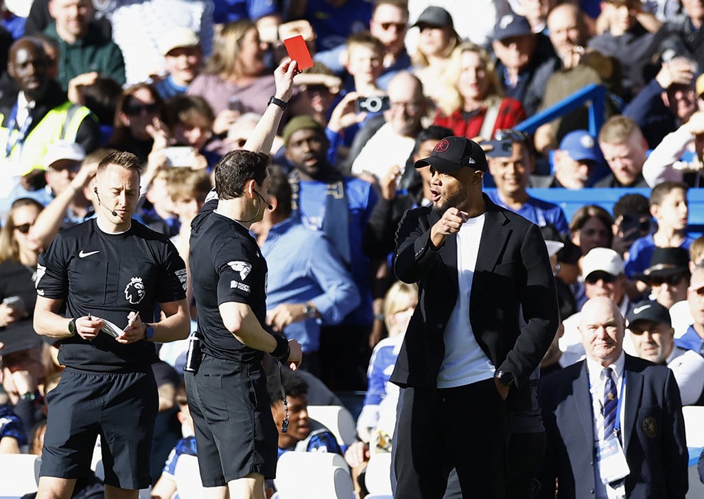 image Premier League refereeing not good enough, says Kompany
