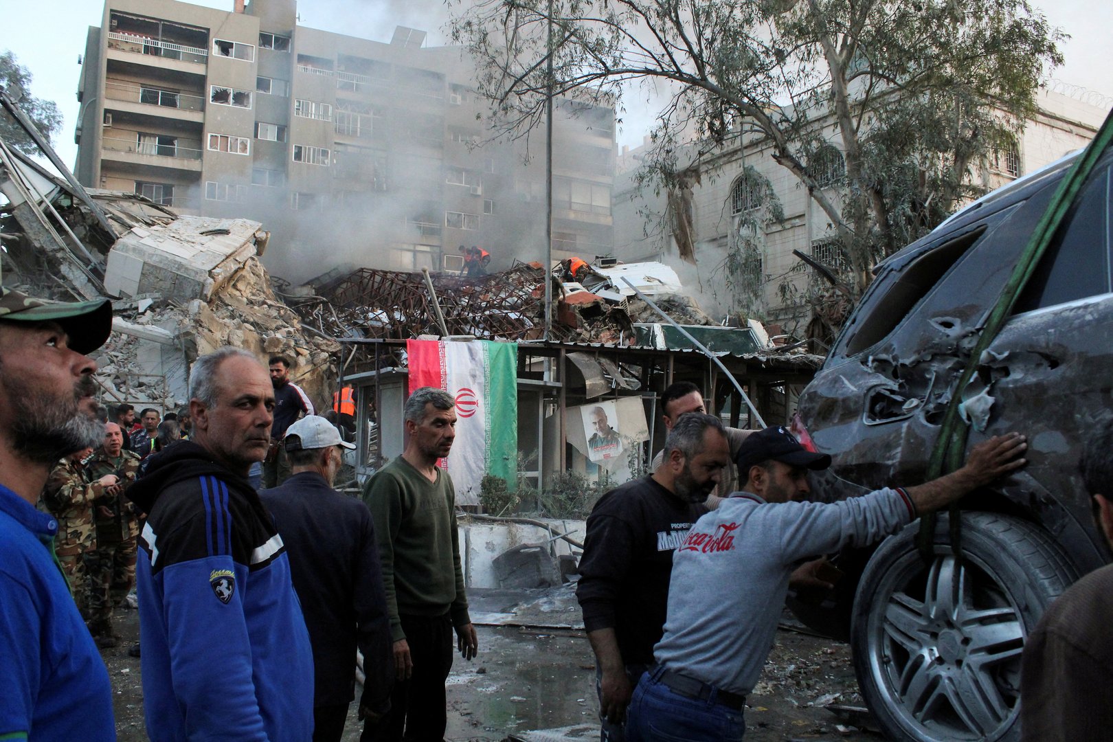 image Iran says Israel bombs its embassy in Syria, US denies any involvement