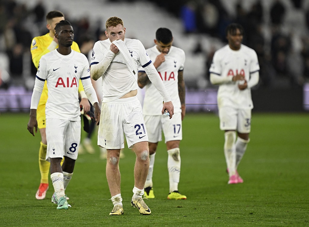 image Spurs&#8217; top four hopes dented in draw at West Ham