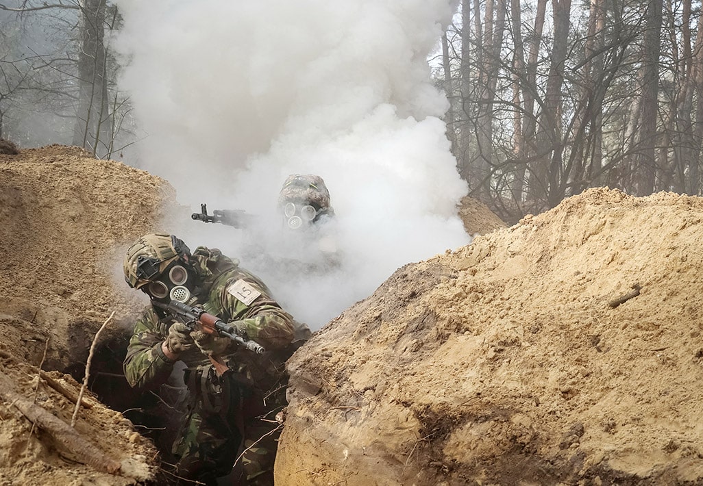 image Ukraine says Russia steps up illegal use of tear gas to clear trenches