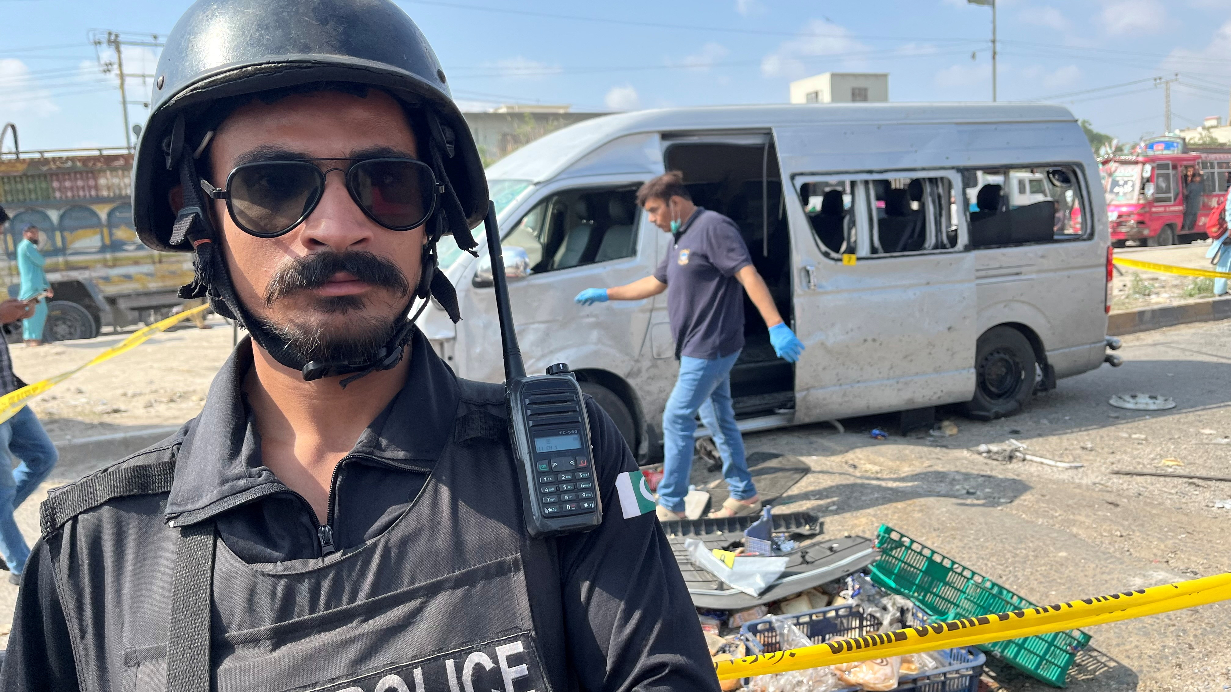 image Pakistan police kill bomber, militant to thwart attack on Japanese nationals