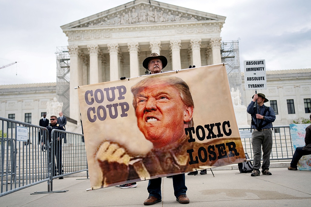 image At US Supreme Court, clashing views presented on presidential immunity