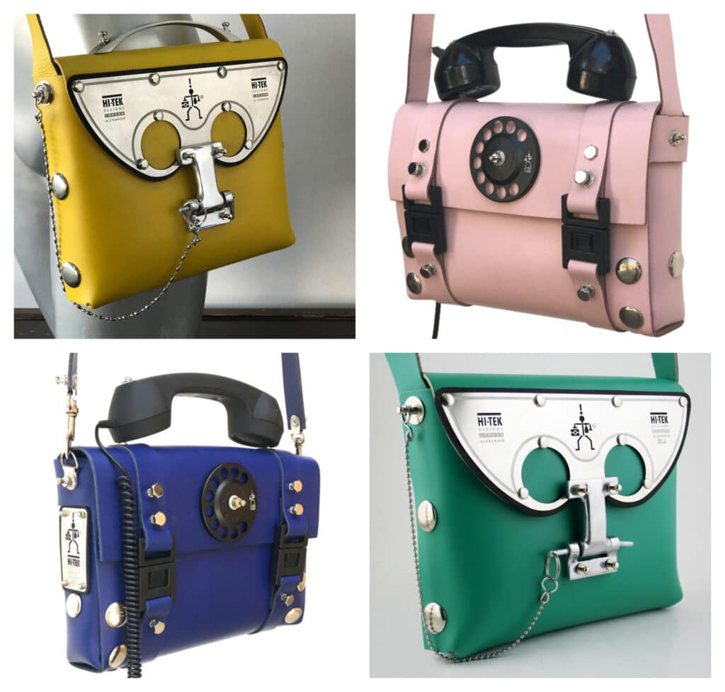 hi tek alexander's famous products used waste materials such as old telephones plus industrial design to be early examples of circular economy
