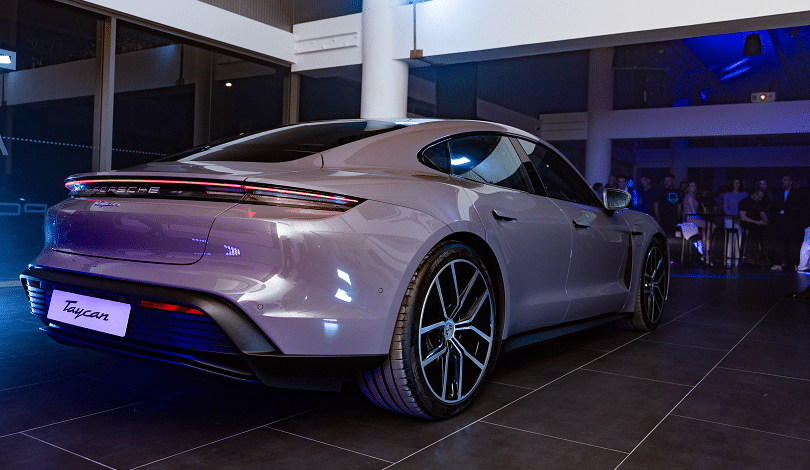 image Lavish presentation of new all-electric Porsche Taycan