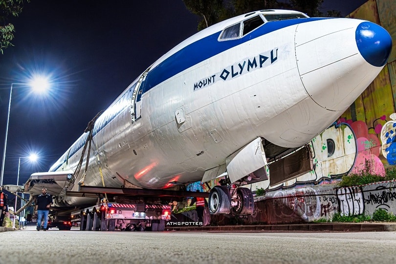 Olympic Airways Boeing 727 displayed at Vouliagmenis Ave