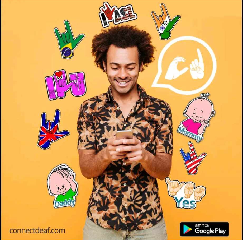 sign language alphabet keyboard mobile application