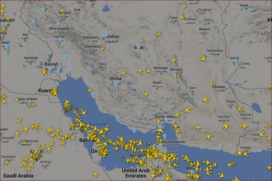 image Airlines scramble to change routes after Israeli attack on Iran