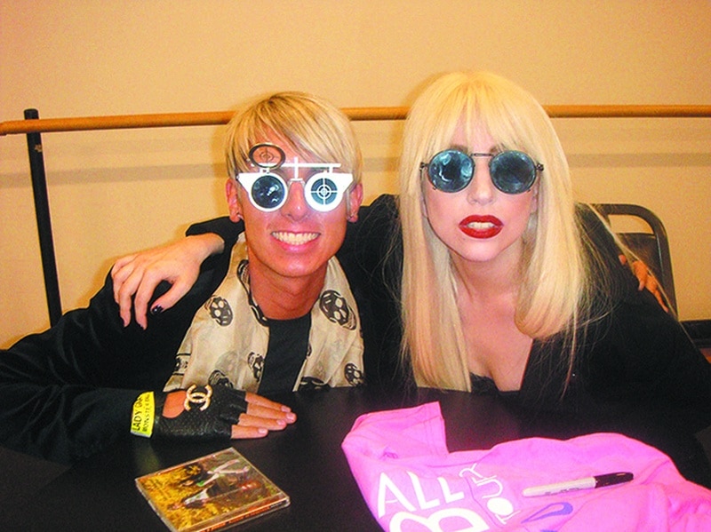 profile lady gaga wearing his glasses