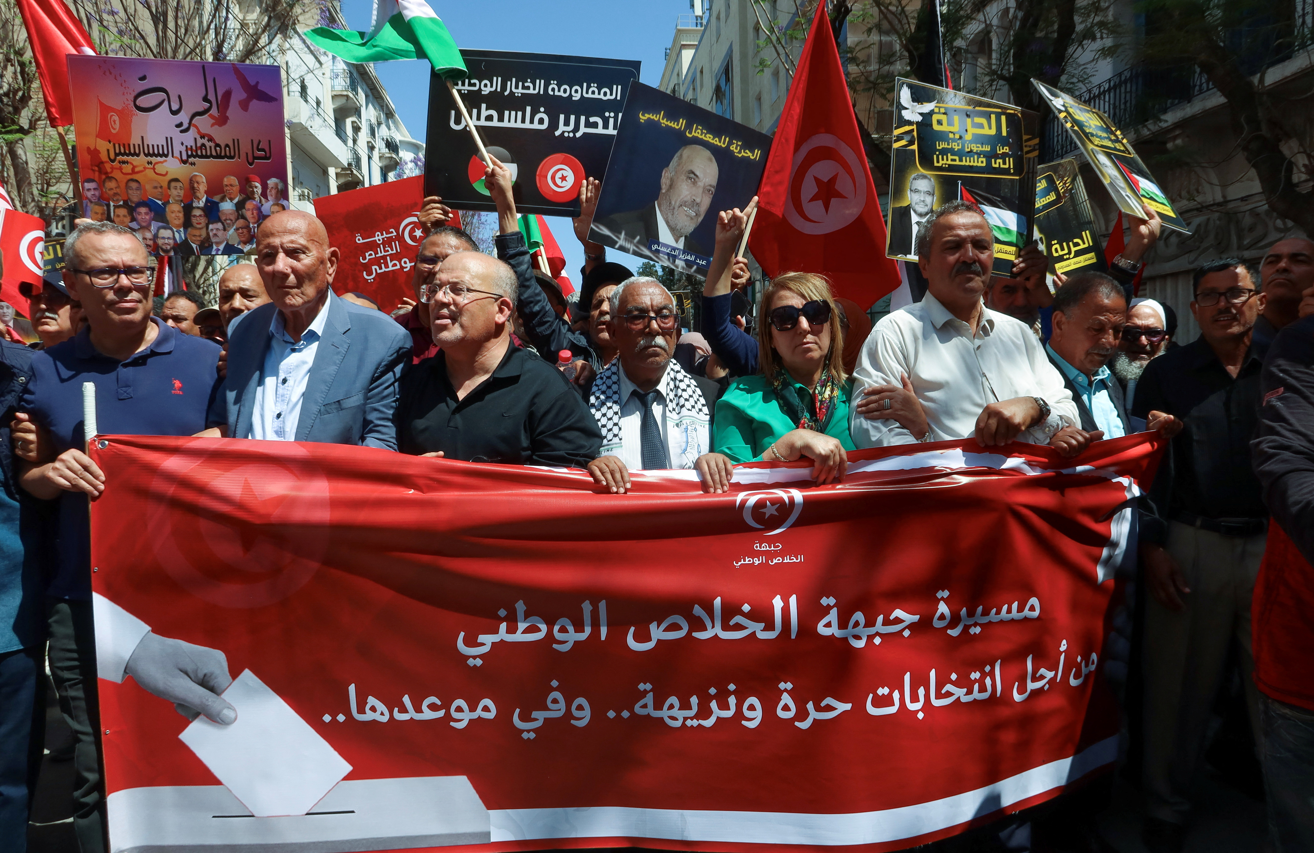 image Tunisian police arrest prominent lawyer critical of president