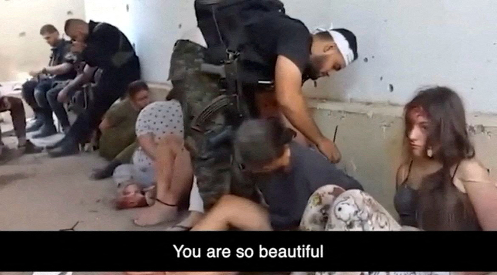 image Israel releases film of female soldiers being taken by Hamas on October 7