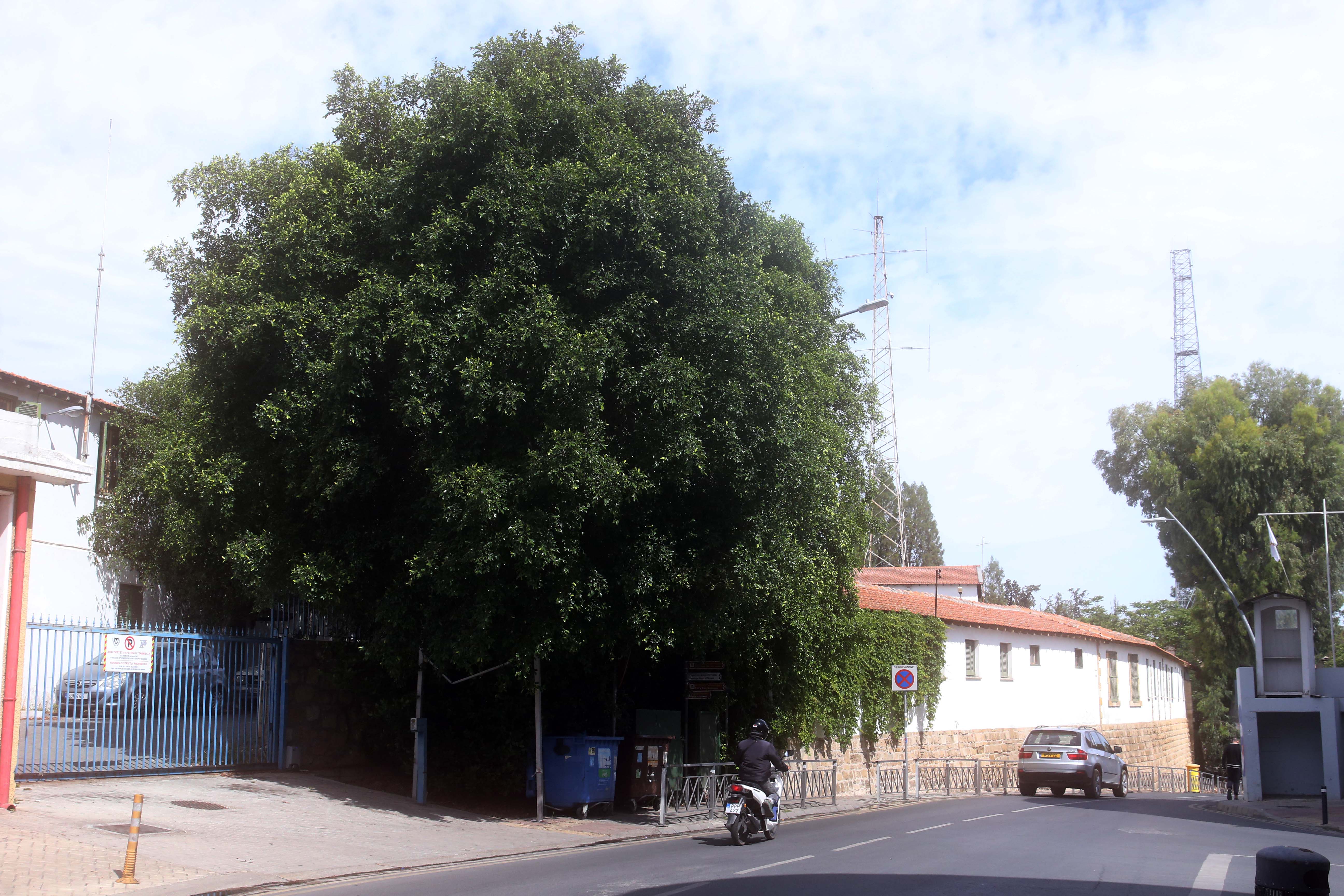 old un guard post with police station opposite