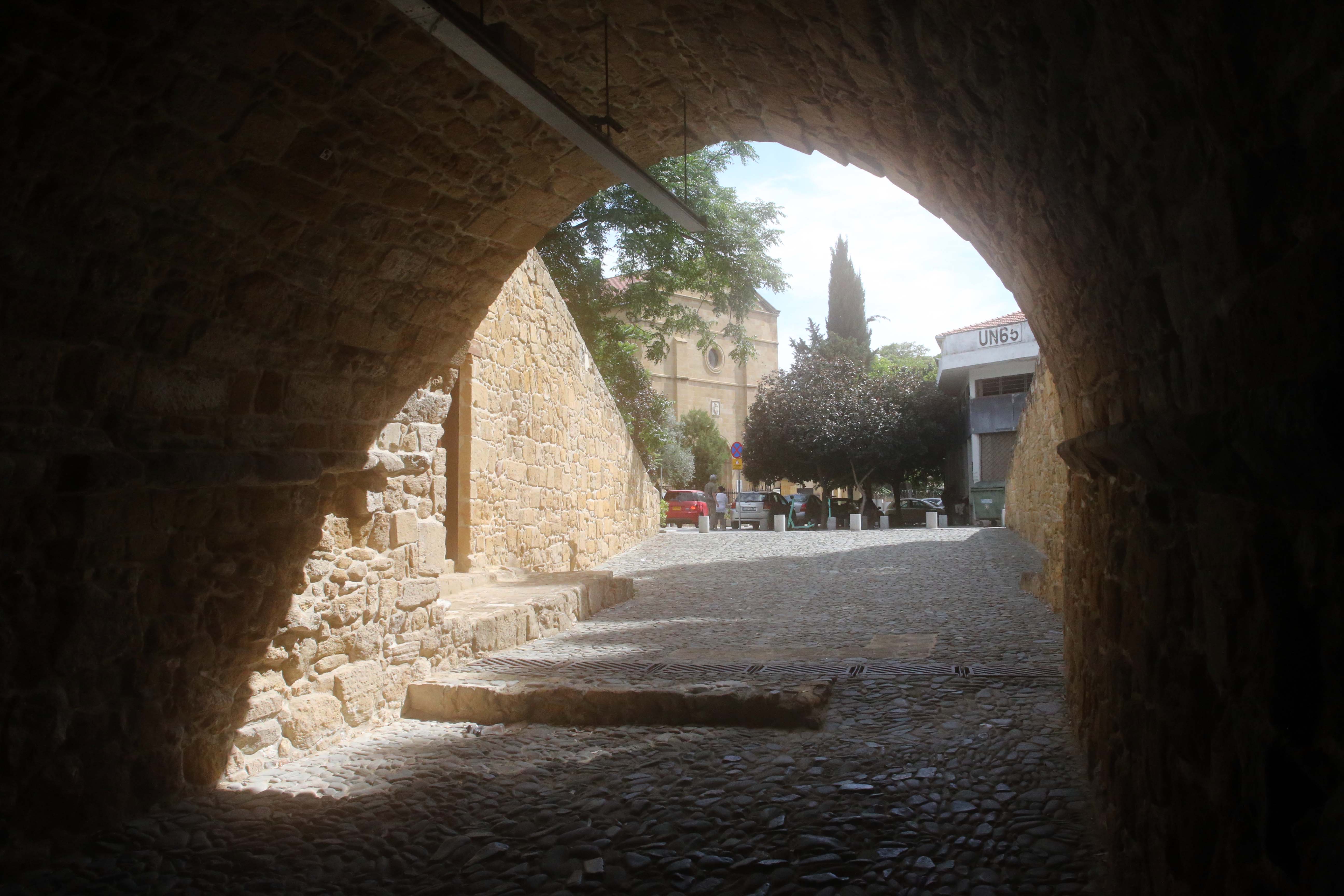 the view from one entrance to the gate