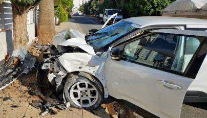 image British tourist in critical condition after crashing car into tree