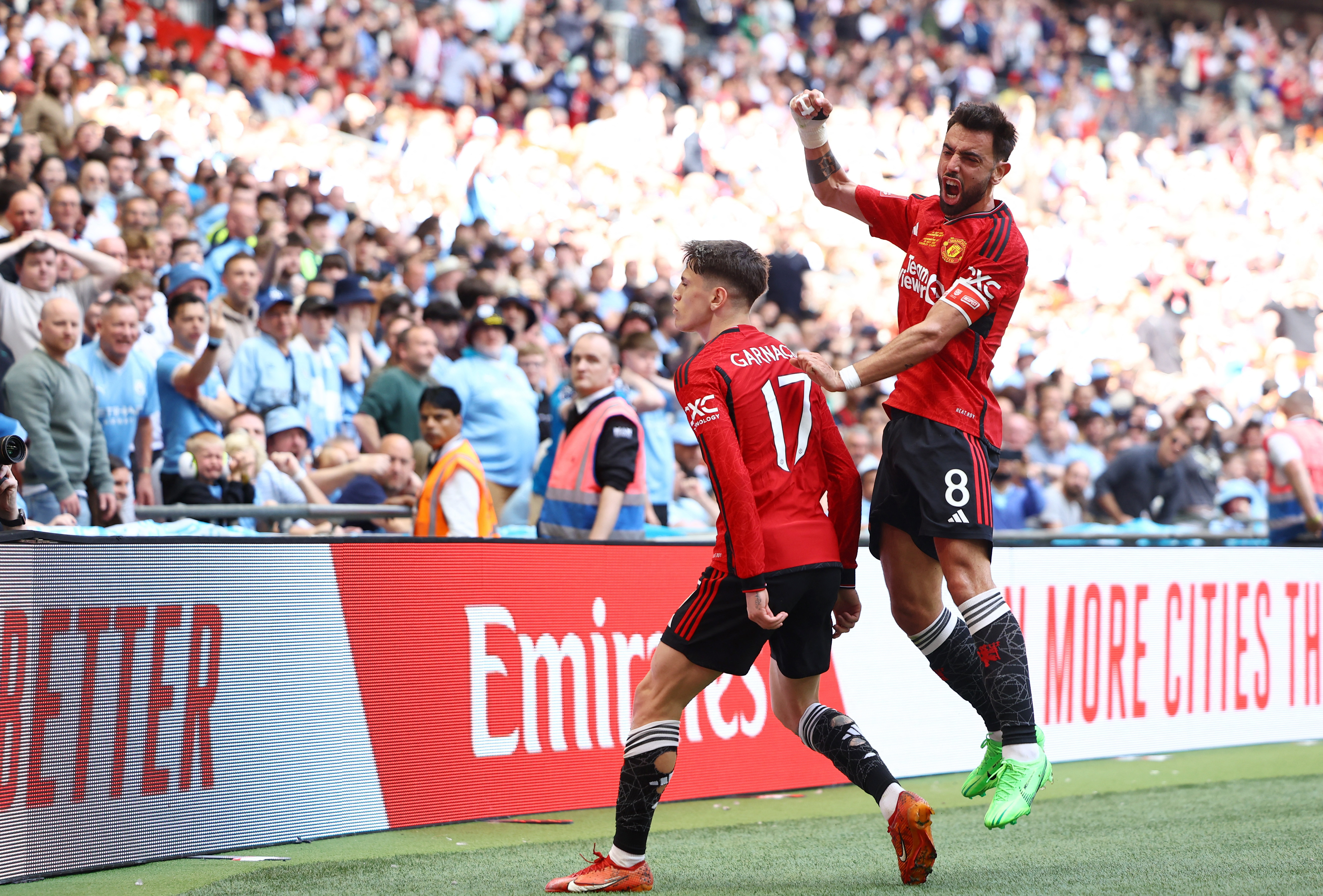 image Delight for Red Devils as they beat Man City 2-1 to win FA Cup