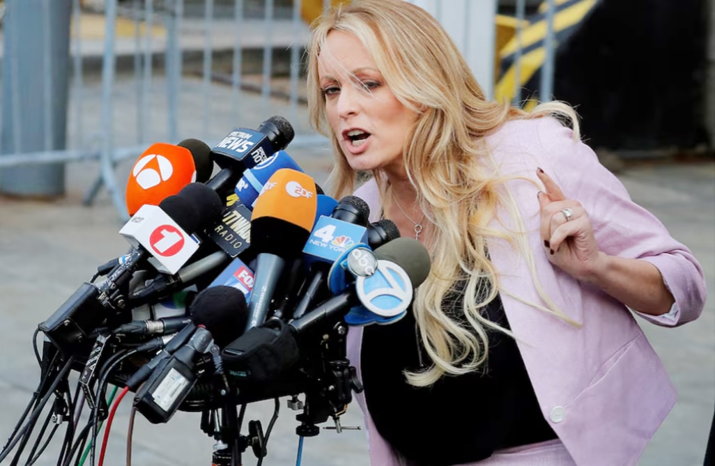 image Stormy Daniels takes witness stand in Trump hush money trial