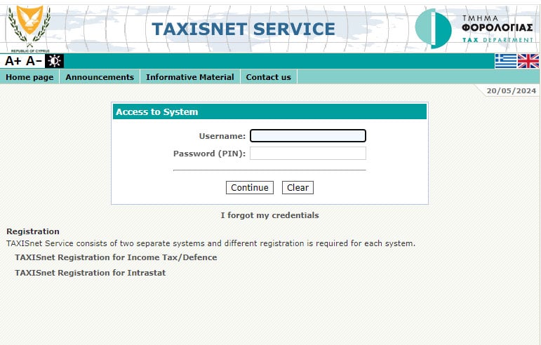 image Taxisnet blocked for users from abroad due to security measures