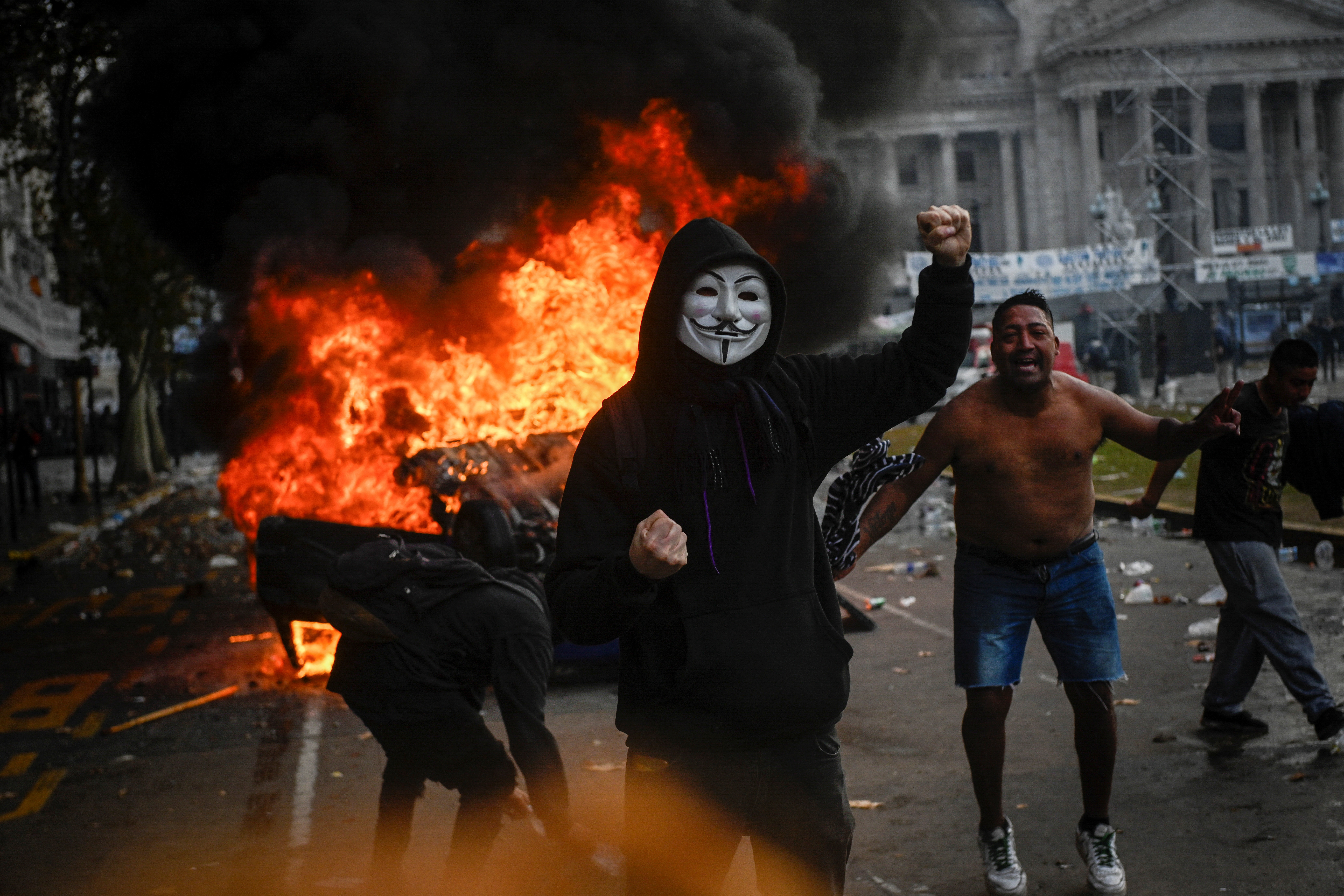 image Argentine Senate passes Milei reform bill as protests rage outside