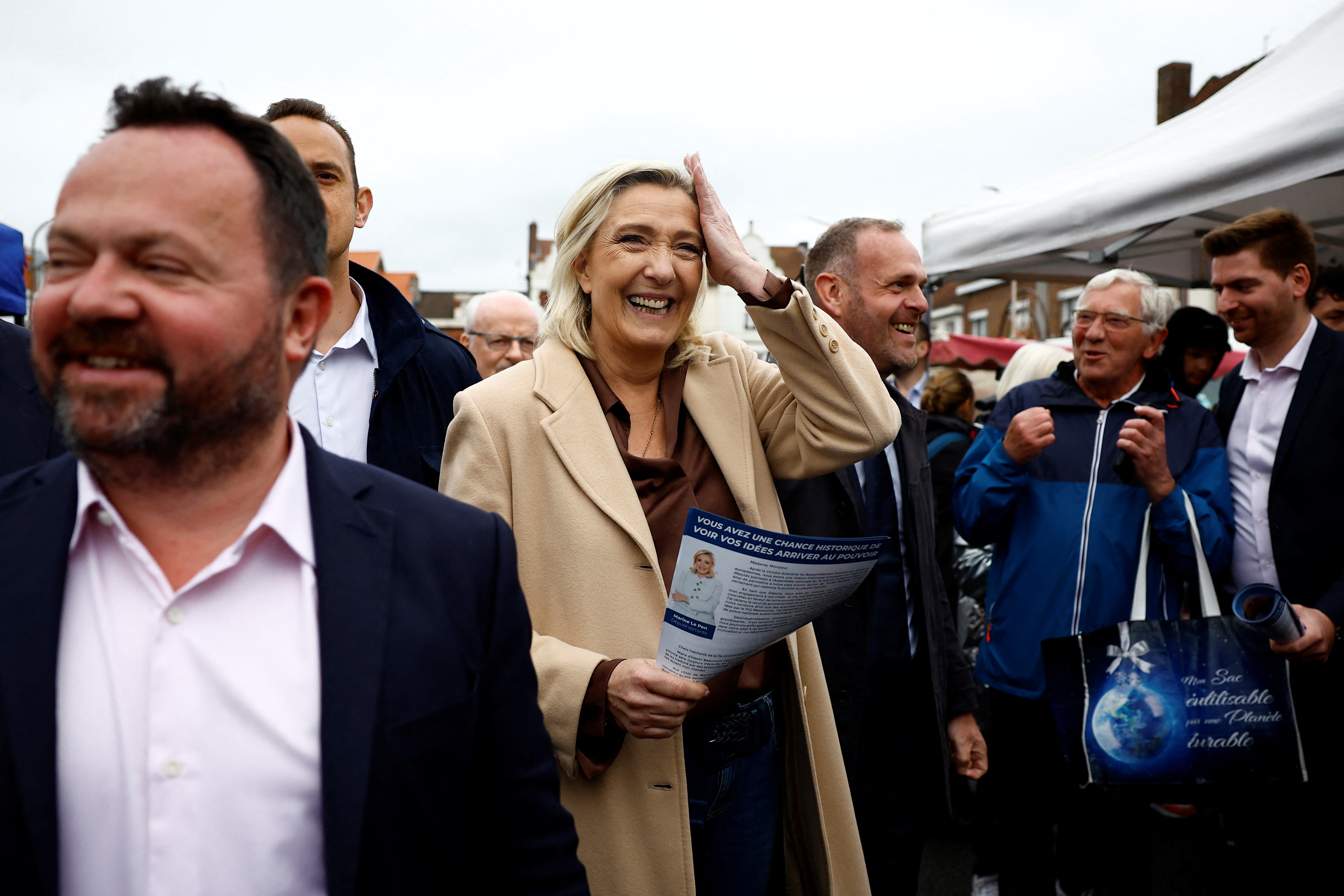 image Campaigning kicks off in France for snap election, Le Pen&#8217;s far right party holds comfortable lead