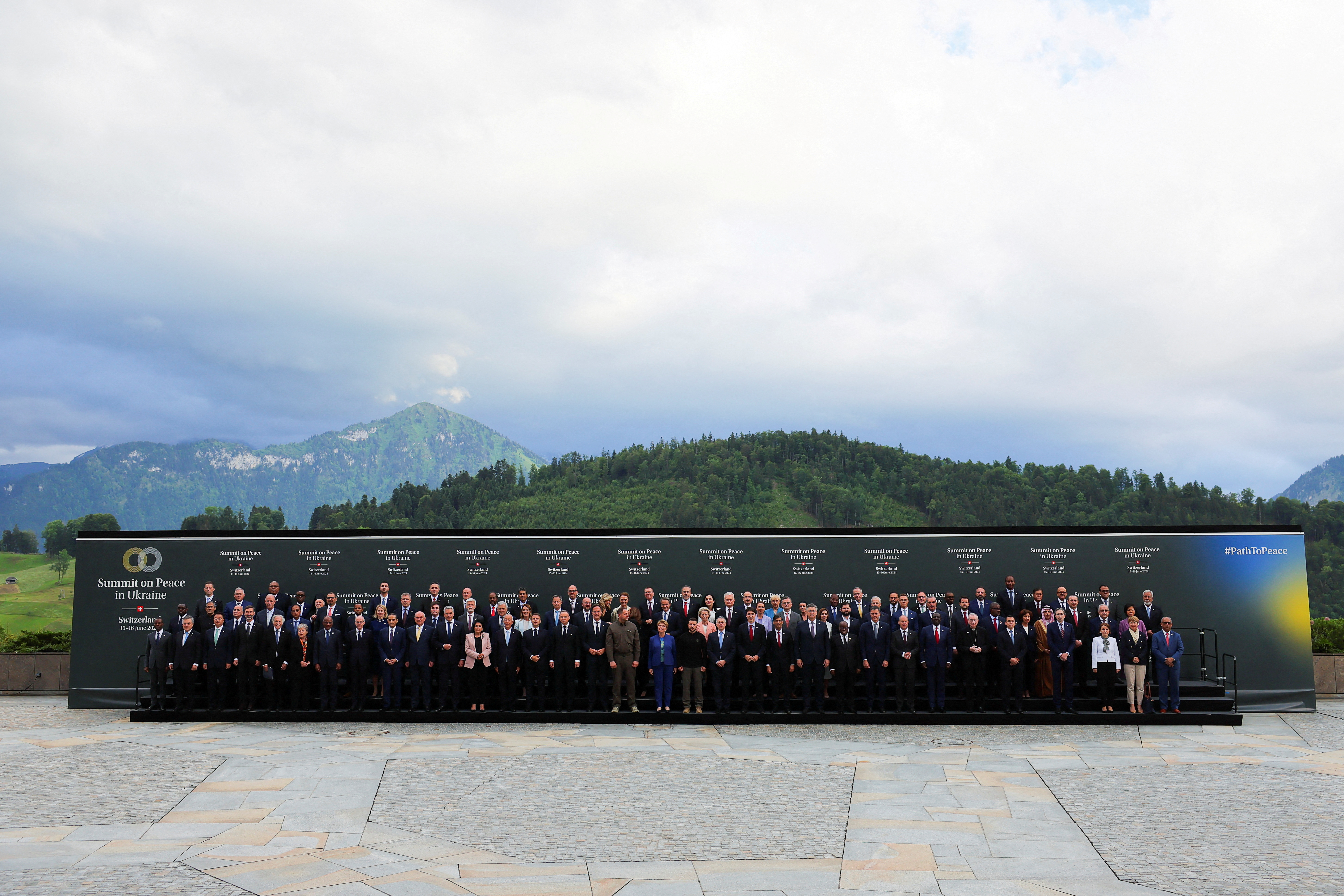 image Ukraine summit strives for broad consensus to lean on Russia to end war