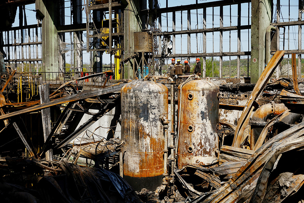 image Russian air barrage damages Ukrainian power facilities