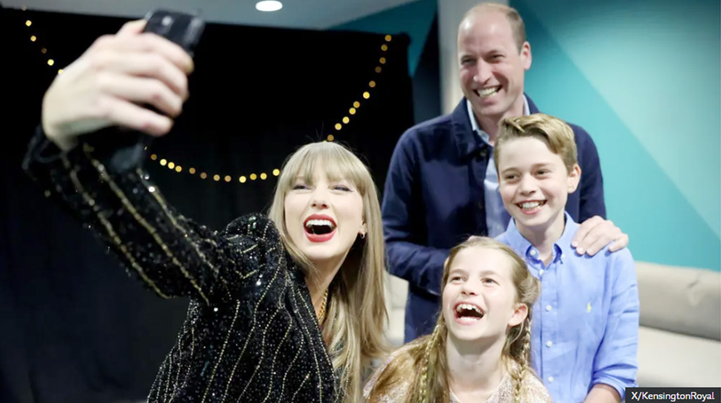 image Taylor Swift poses with Prince William after &#8216;splendid&#8217; London concert