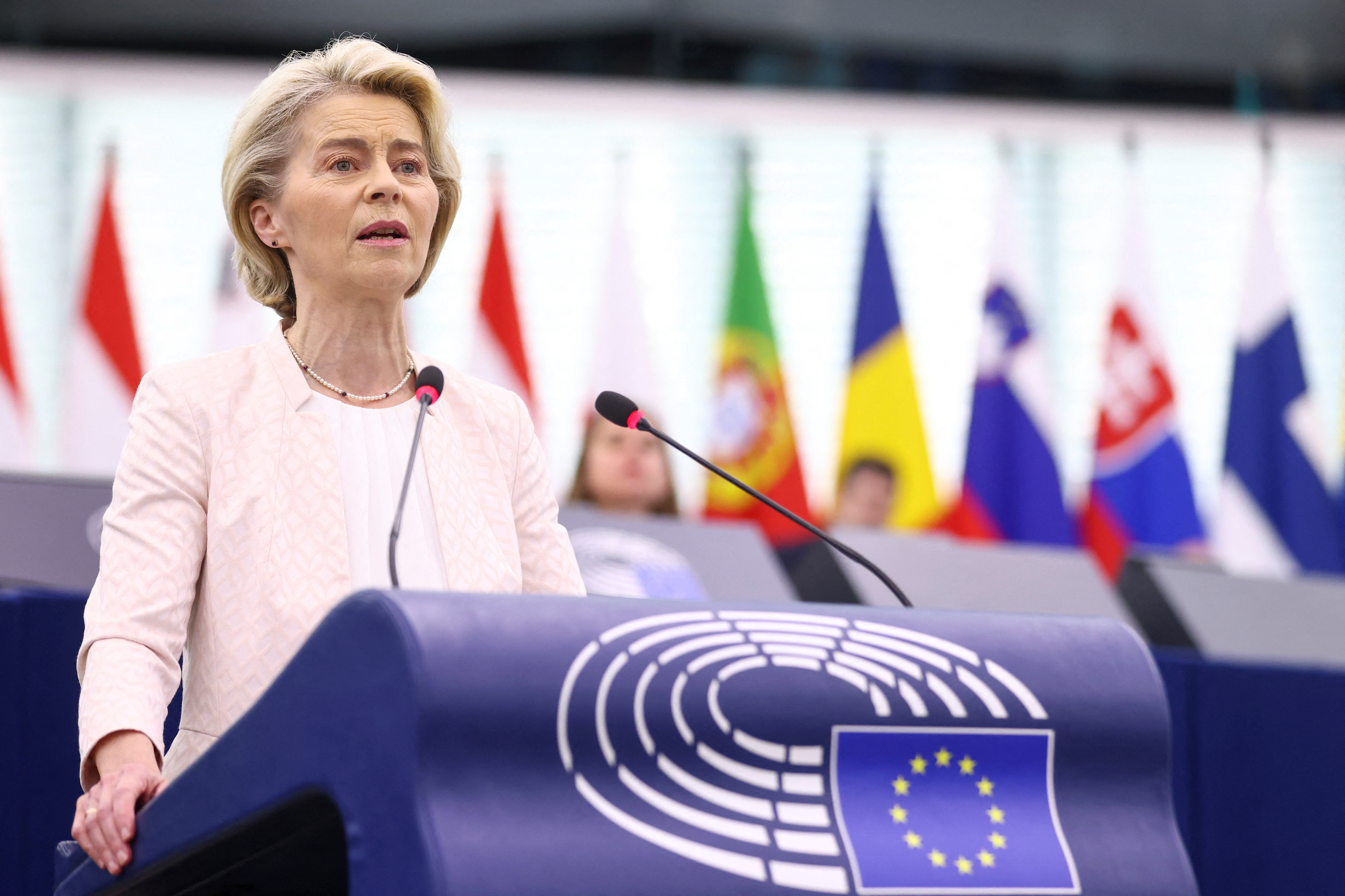 image EC chief von der Leyen sets out her programme as she seeks a second term