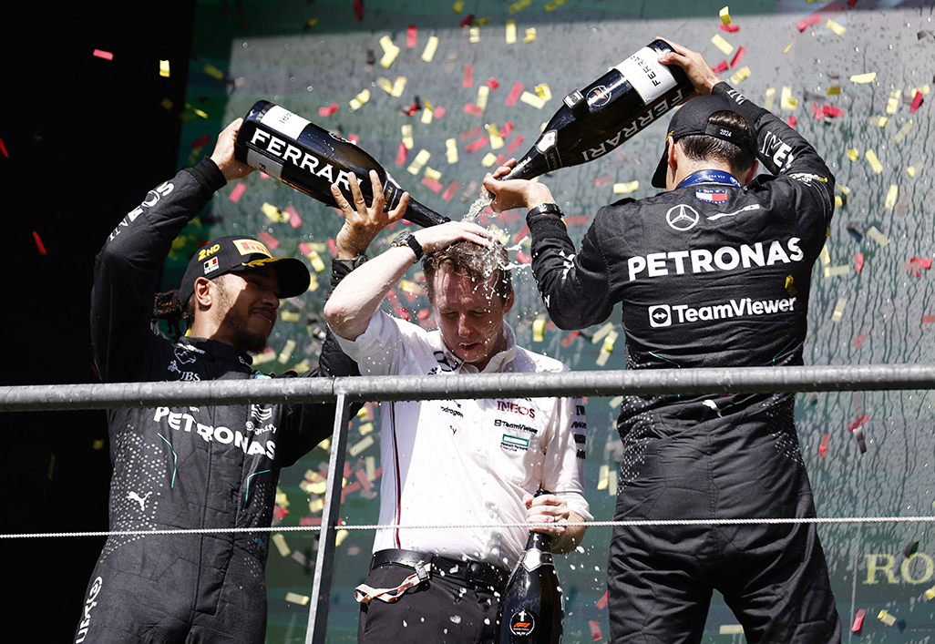 image Hamilton given win in Belgium after Russell disqualified